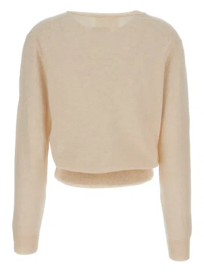 Lisa Yang Ribbed Crew-neck Sweater In Neutral