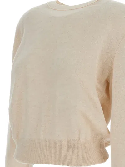 Lisa Yang Ribbed Crew-neck Sweater In Neutral