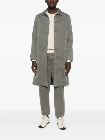 BUTTONED SINGLE-BREASTED COAT