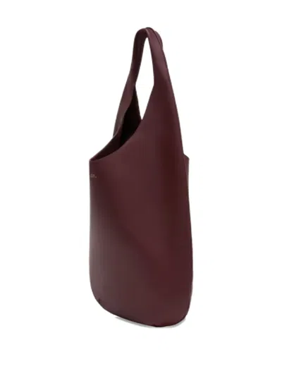 Apc Le Neige Smooth Leather Shopper Bag In Brown