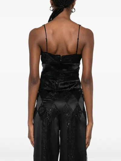 Botsi Eterna Patchwork-design Top In Black