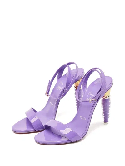 Pre-owned Christian Louboutin Lipgloss Sculpted-heel Sandals In Purple