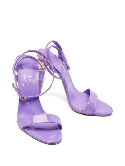 Pre-owned Christian Louboutin Lipgloss Sculpted-heel Sandals In Purple