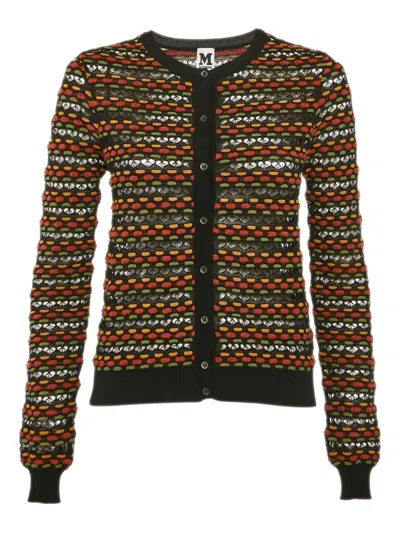 Pre-owned Missoni Knit Button Cardigan In Black