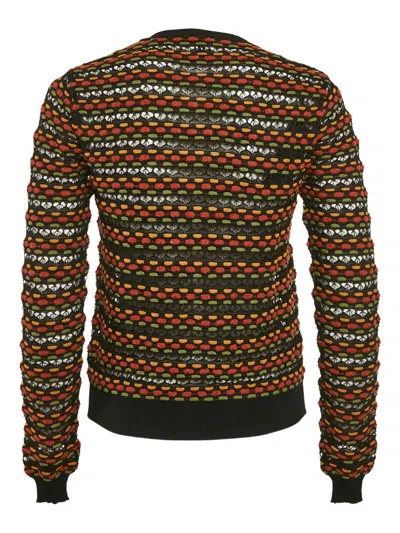 Pre-owned Missoni Knit Button Cardigan In Black