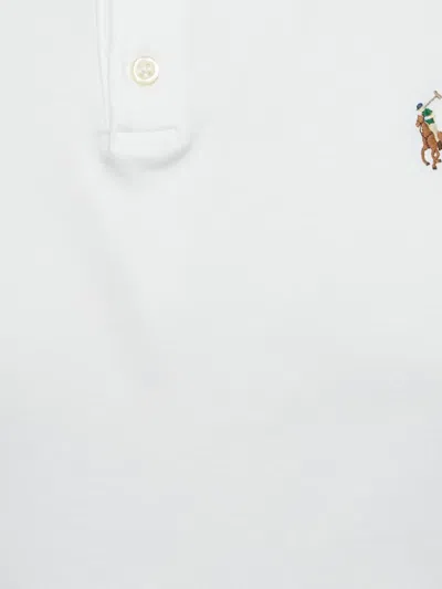 Pre-owned Polo Ralph Lauren Logo-embroidered Polo Shirt In White