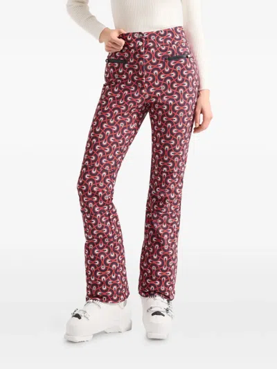 Fusalp Diana Patterned Zip Ski Pants In Red