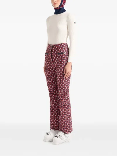 Fusalp Diana Patterned Zip Ski Pants In Red