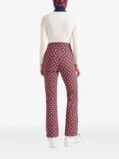 Fusalp Diana Patterned Zip Ski Pants In Red