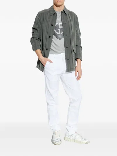 Giorgio Armani Buttoned Pocket Jacket In Gray