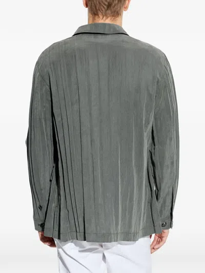 Giorgio Armani Buttoned Pocket Jacket In Gray