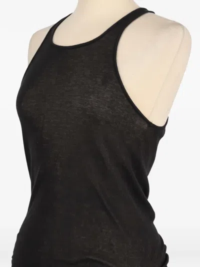Pre-owned Rick Owens Vintage Forever Racerback Tank Top In Black