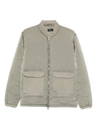 Keeling Quilted Zipped Jacket In Gray
