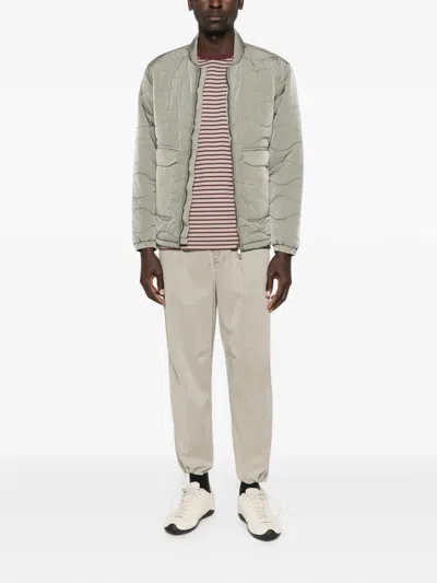 Keeling Quilted Zipped Jacket In Gray