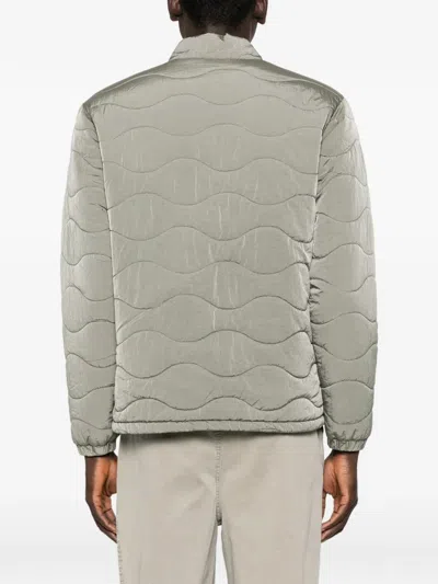 Keeling Quilted Zipped Jacket In Gray