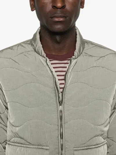 Keeling Quilted Zipped Jacket In Gray