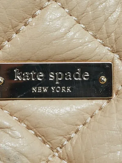 Pre-owned Kate Spade Elizabeth Quilted Leather Satchel Bag In Neutral