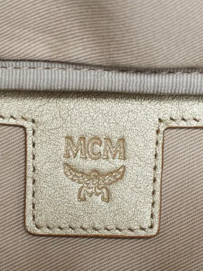 Pre-owned Mcm Monogram Belt Bag In Gold