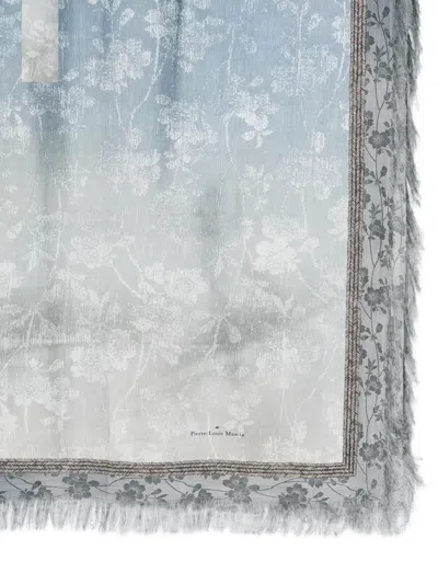Pierre-louis Mascia Aloeuw Fring-edge Silk Scarf In Blue