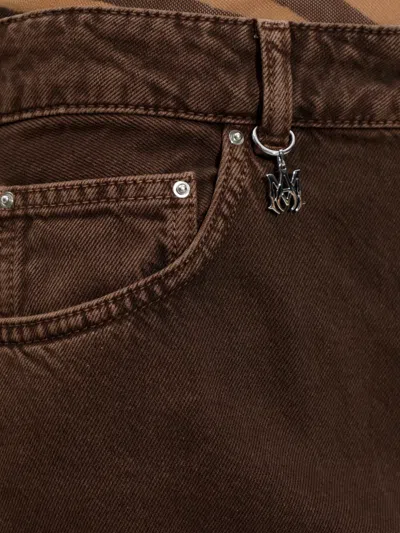 Amiri Belt Loop Denim Trousers In Brown