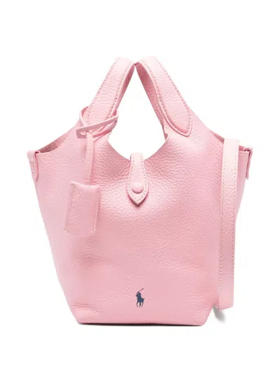 Polo Ralph Lauren Top Handle Charm Tote Bag In Pink