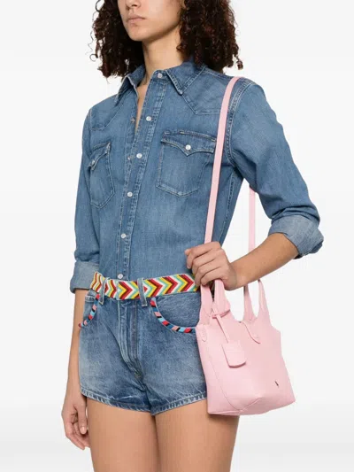 Polo Ralph Lauren Top Handle Charm Tote Bag In Pink