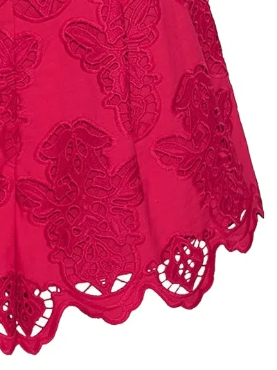 Cara Cara Trish Eyelet-detail Shorts In Red