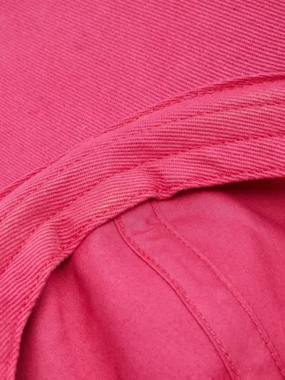 Pre-owned Balenciaga Embroidered-logo Cotton Cap In Pink