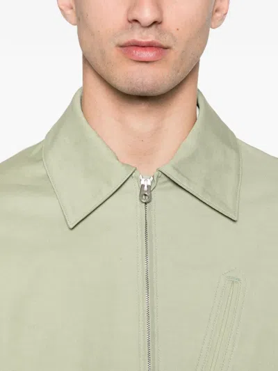 Fursac Zip-up Shirt Jacket In Green