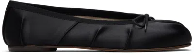 Maison Margiela Tabi Leather Split-toe Ballerina Flats In Black