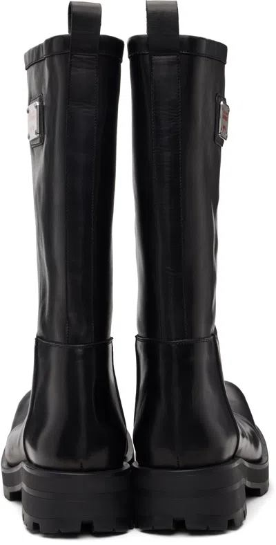Charles Jeffrey Loverboy Sheathed Moggies Boots In Blk