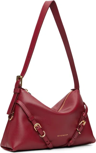 Givenchy Mini Voyou Buckle-detail Leather Tote Bag In Red