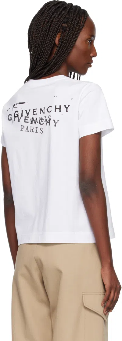 Givenchy Cotton T-shirt With Print In White