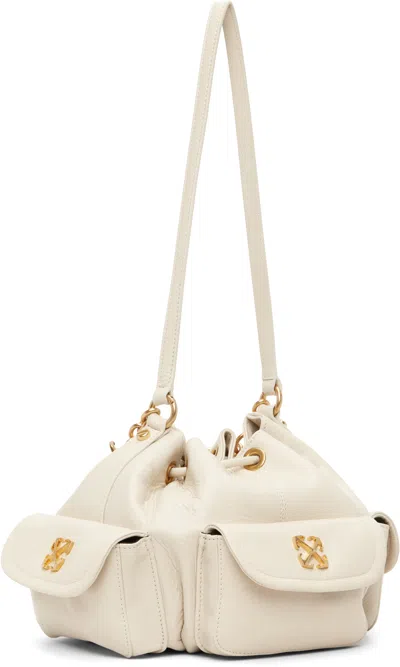 Off-white Dumbo Drawstring Bucket Bag In Neutral