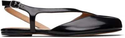 Maison Margiela Black Tabi Slingback Ballerina Flats In Black