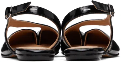 Maison Margiela Black Tabi Slingback Ballerina Flats In Black