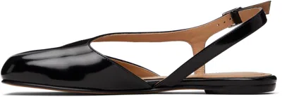 Maison Margiela Black Tabi Slingback Ballerina Flats In Black