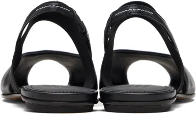Mm6 Maison Margiela Black Anatomic Numeric Slingback Sandals In Black