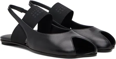 Mm6 Maison Margiela Black Anatomic Numeric Slingback Sandals In Black