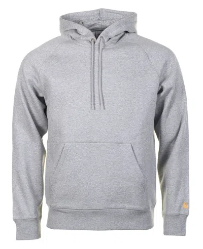 Carhartt Hooded Chase Sweatshirt Heather Grey In Gray