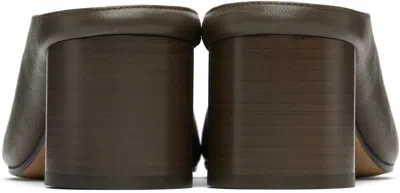 Maison Margiela Brown Tabi Décolleté Mule Heels In Brown