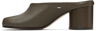 Maison Margiela Brown Tabi Décolleté Mule Heels In Brown
