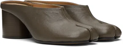 Maison Margiela Brown Tabi Décolleté Mule Heels In Brown