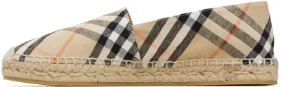 Burberry Women Embroidered Canvas Espadrilles In Neutral