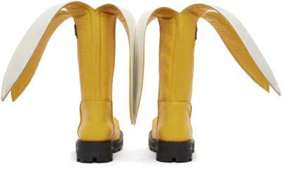 Charles Jeffrey Loverboy Yellow Banana Moggies Boots In Yellow