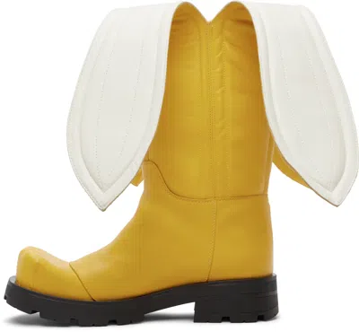 Charles Jeffrey Loverboy Yellow Banana Moggies Boots In Yellow