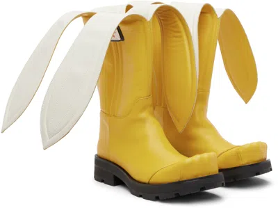 Charles Jeffrey Loverboy Yellow Banana Moggies Boots In Yellow
