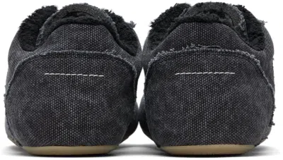 Mm6 Maison Margiela Anatomic Sneaker Black Canvas In Animal Print