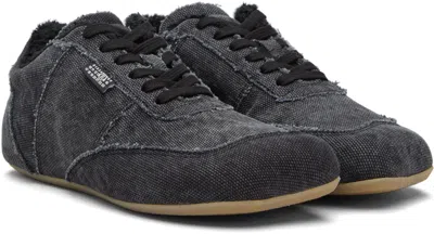 Mm6 Maison Margiela Anatomic Sneaker Black Canvas In Animal Print