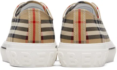 Burberry Check Motif Canvas Sneakers In Multi